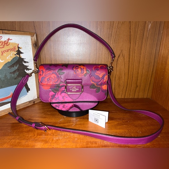 COACH Morgan Shoulder Bag With Jumbo Floral Print - Picture 3 of 12